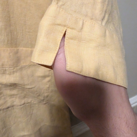 Pure Jill Linen Yellow Bottom Down Dress SP - Picture 5 of 7